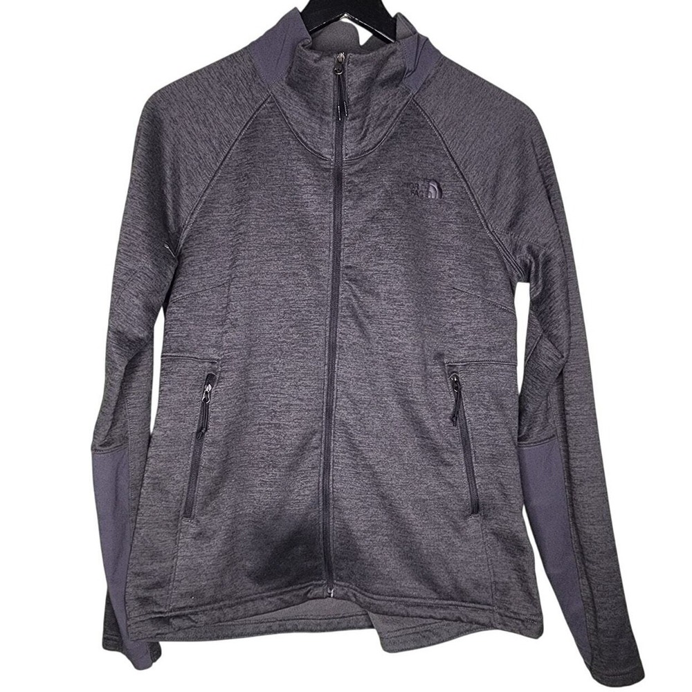 The North Face Fleece Jacket Size Medium Gray Full‎ Zip Outdoors Outerwear